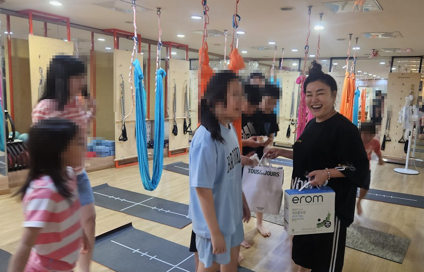 2025년 플라잉요가 교실(생활체육운영) 1차 간식전달  사진