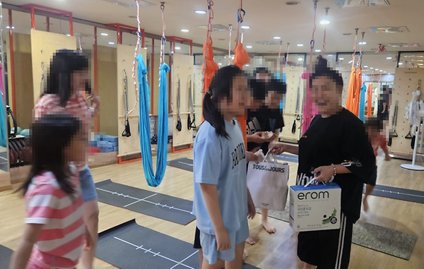 2025년 플라잉요가 교실(생활체육운영) 1차 간식전달  사진