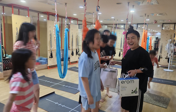 2025년 플라잉요가 교실(생활체육운영) 1차 간식전달  사진